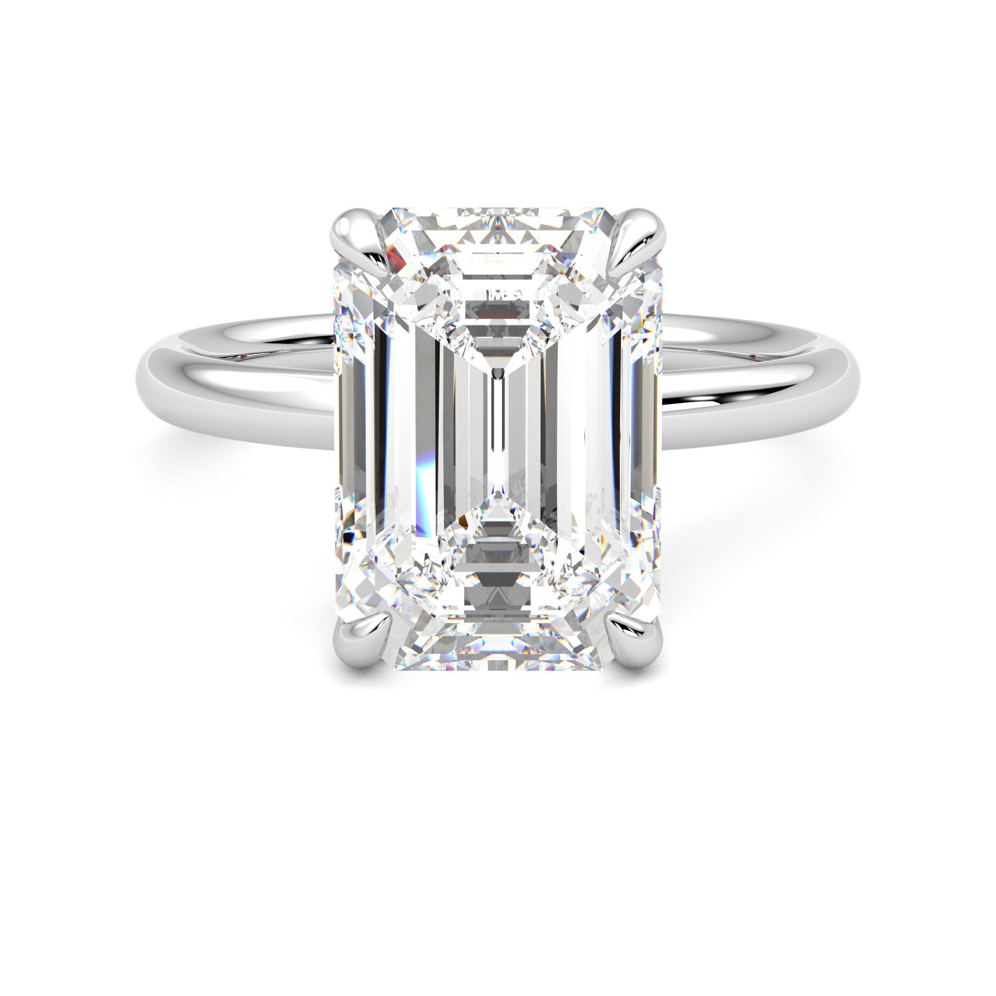 Taylor & Hart Demure Emerald Engagement Ring 0