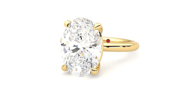 Taylor & Hart Demure Oval Engagement Ring 360 degree image 26