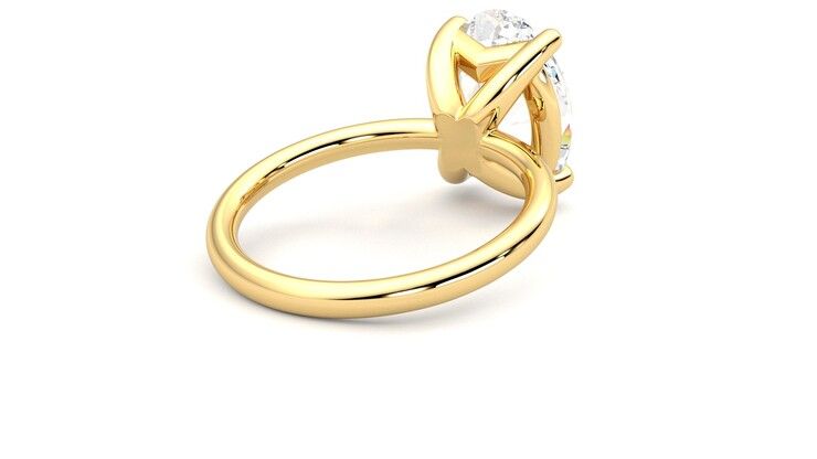 Taylor & Hart Demure Oval Engagement Ring 360 degree image 13