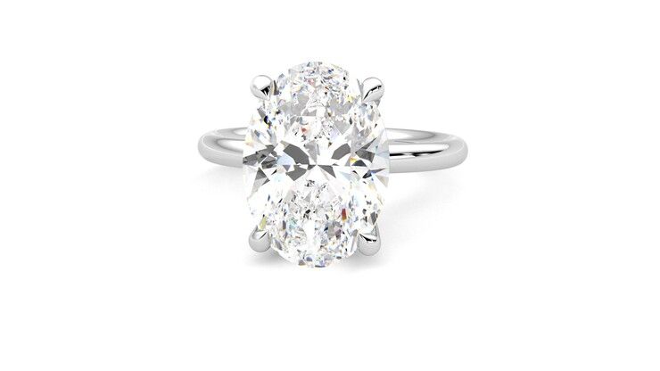 Taylor & Hart Demure Oval Engagement Ring 360 degree image 28