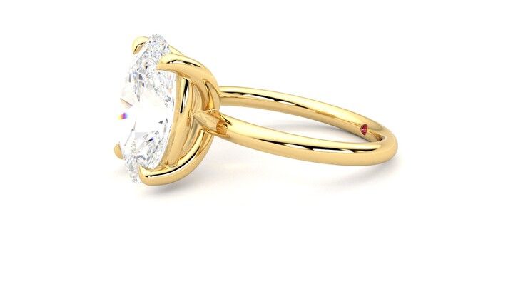 Taylor & Hart Demure Oval Engagement Ring 360 degree image 22