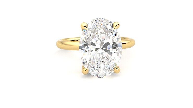 Taylor & Hart Demure Oval Engagement Ring 360 degree image 2
