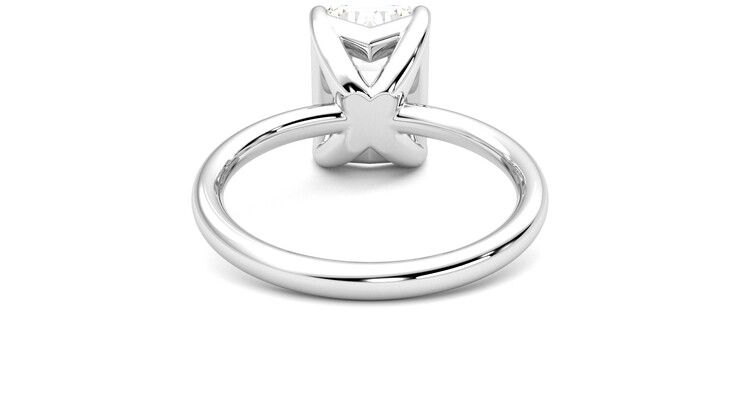 Taylor & Hart Demure Emerald Engagement Ring 360 degree image 15