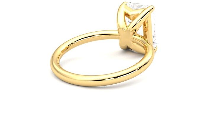 Taylor & Hart Demure Emerald Engagement Ring 360 degree image 13