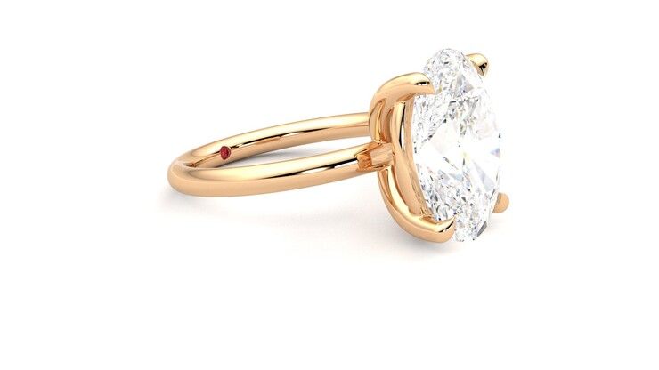 Taylor & Hart Demure Oval Engagement Ring 360 degree image 7