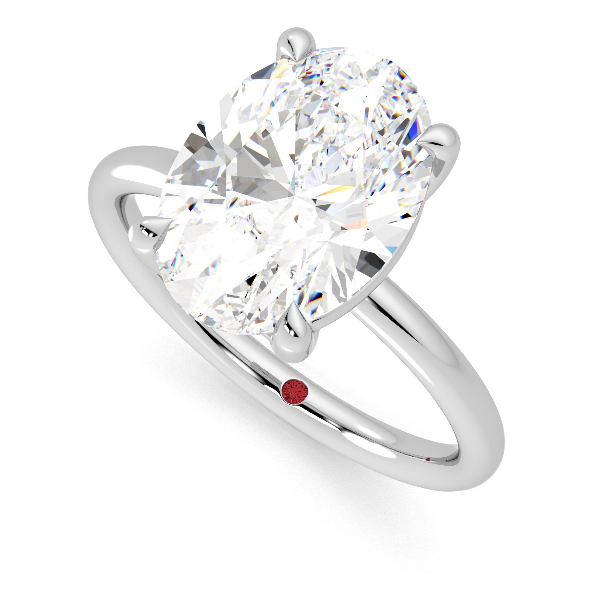 Taylor & Hart Demure Oval Engagement Ring 0