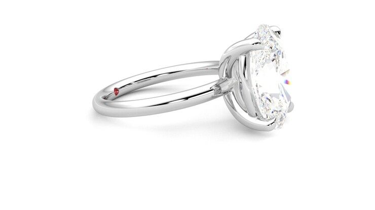 Taylor & Hart Demure Oval Engagement Ring 360 degree image 8