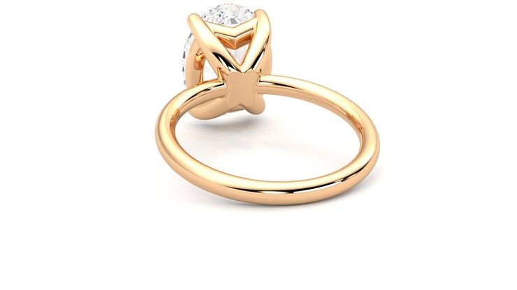 Taylor & Hart Demure Oval Engagement Ring 360 degree image 16
