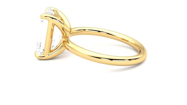 Taylor & Hart Demure Emerald Engagement Ring 360 degree image 20