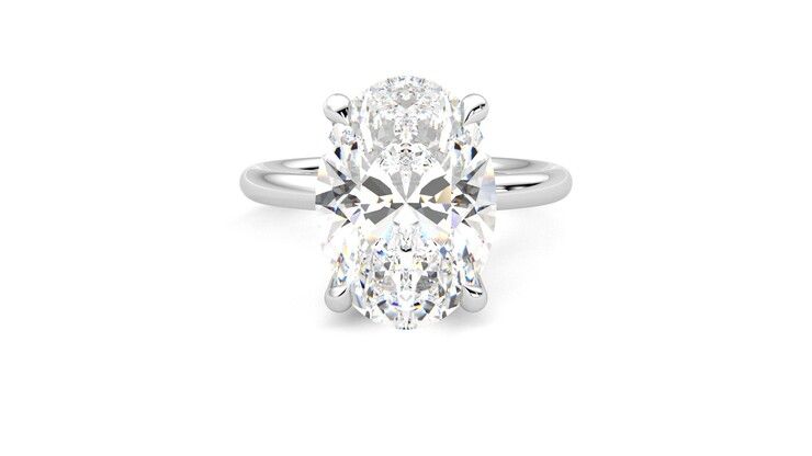 Taylor & Hart Demure Oval Engagement Ring 360 degree image 0