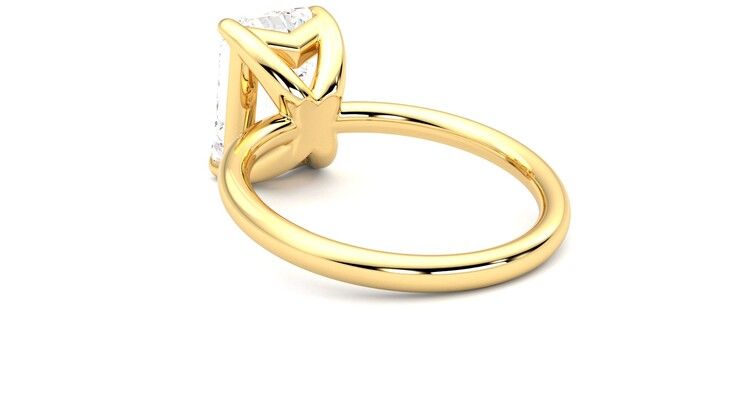 Taylor & Hart Demure Emerald Engagement Ring 360 degree image 17
