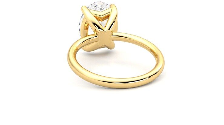Taylor & Hart Demure Oval Engagement Ring 360 degree image 16