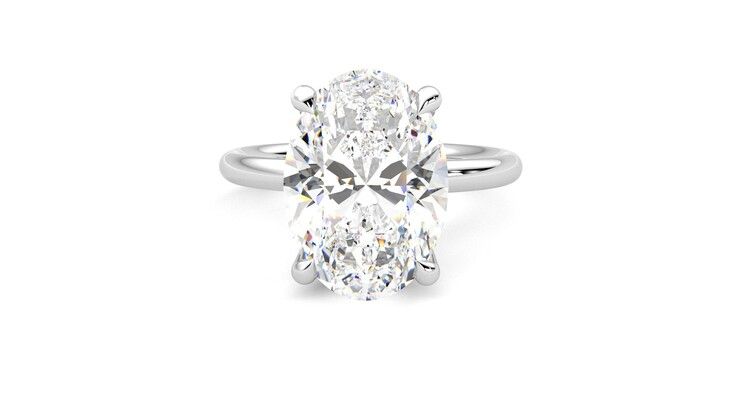 Taylor & Hart Demure Oval Engagement Ring 360 degree image 29