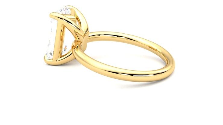 Taylor & Hart Demure Emerald Engagement Ring 360 degree image 19