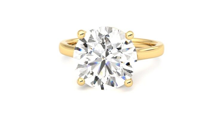 Taylor & Hart Hope Round Engagement Ring 360 degree image 28