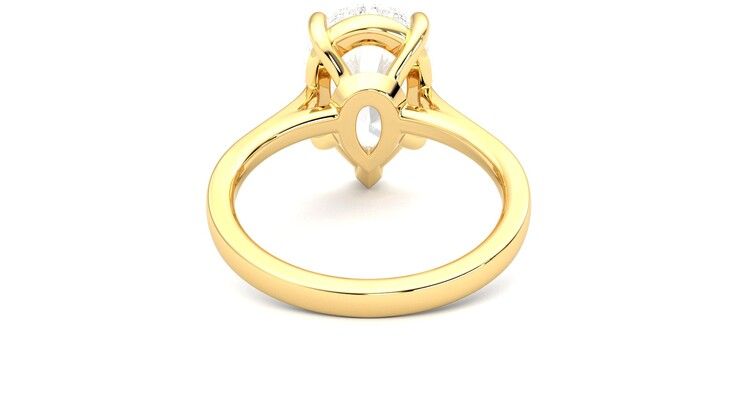 Taylor & Hart Hope Pear Engagement Ring 360 degree image 15