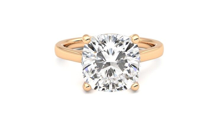 Taylor & Hart Hope Cushion Engagement Ring 360 degree image 1