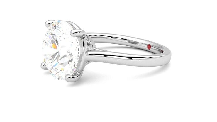 Taylor & Hart Hope Round Engagement Ring 360 degree image 23
