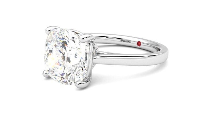 Taylor & Hart Hope Cushion Engagement Ring 360 degree image 24