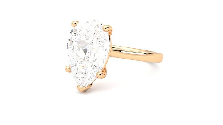 Taylor & Hart Hope Pear Engagement Ring 360 degree image 25