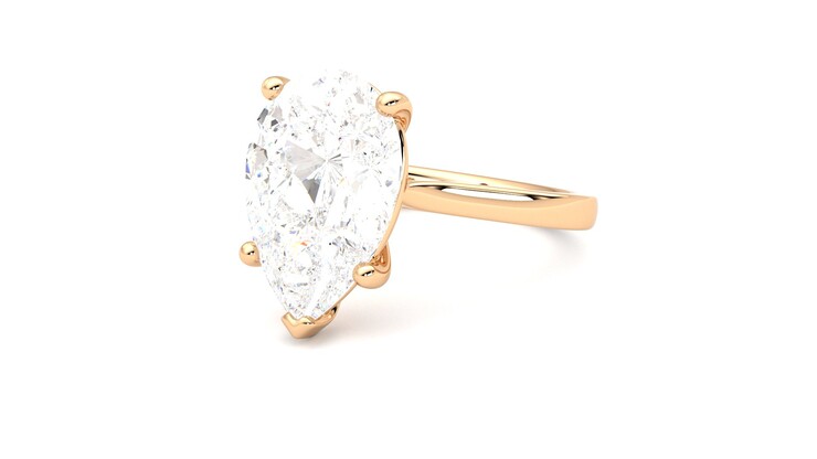 Taylor & Hart Hope Pear Engagement Ring 360 degree image 25