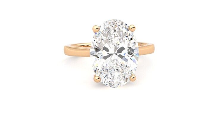 Taylor & Hart Hope Oval Engagement Ring 360 degree image 2
