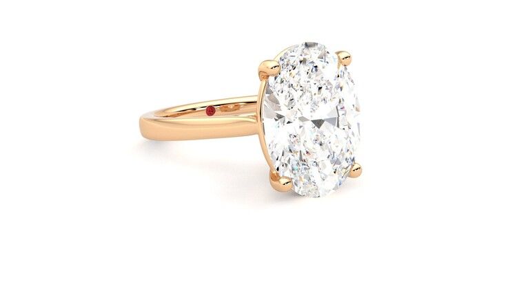 Taylor & Hart Hope Oval Engagement Ring 360 degree image 5