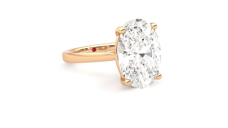 Taylor & Hart Hope Oval Engagement Ring 360 degree image 5