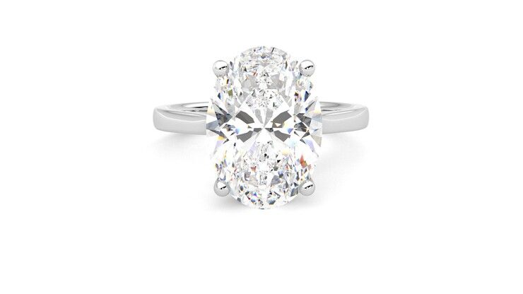 Taylor & Hart Hope Oval Engagement Ring 360 degree image 1