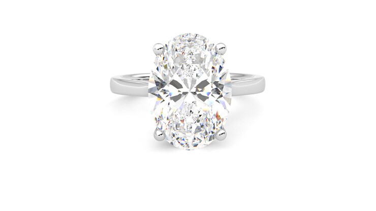 Taylor & Hart Hope Oval Engagement Ring 360 degree image 1