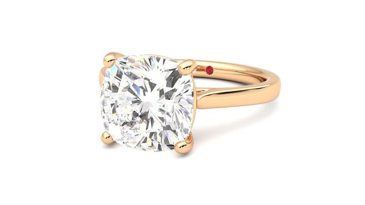 Taylor & Hart Hope Cushion Engagement Ring 360 degree image 26