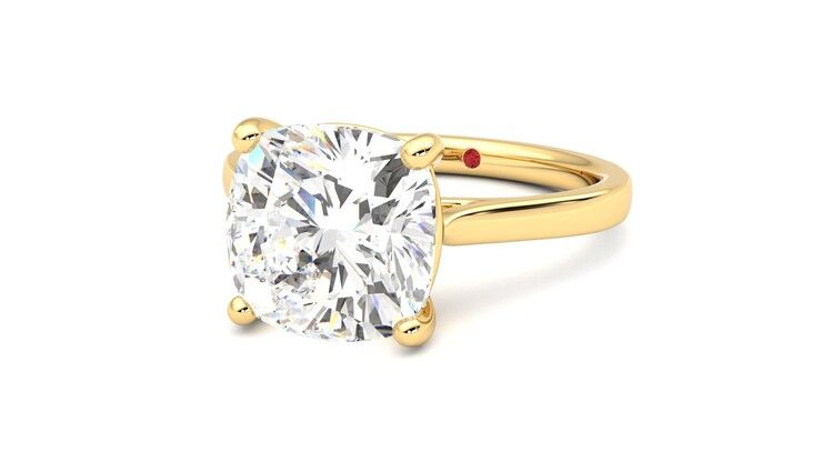 Taylor & Hart Hope Cushion Engagement Ring 360 degree image 26