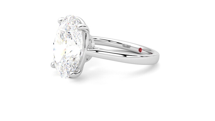 Taylor & Hart Hope Oval Engagement Ring 360 degree image 23