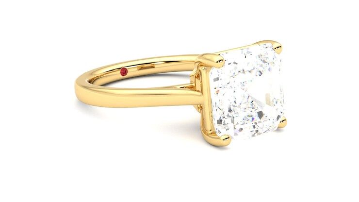 Taylor & Hart Hope Asscher Engagement Ring 360 degree image 6