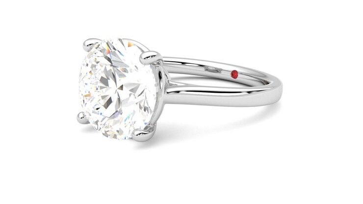 Taylor & Hart Hope Round Engagement Ring 360 degree image 24