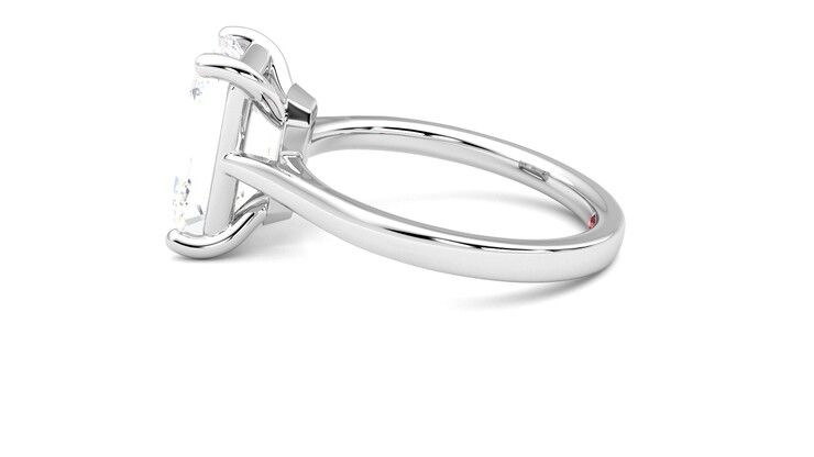 Taylor & Hart Hope Emerald Engagement Ring 360 degree image 20