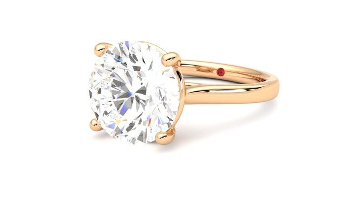 Taylor & Hart Hope Round Engagement Ring 360 degree image 25