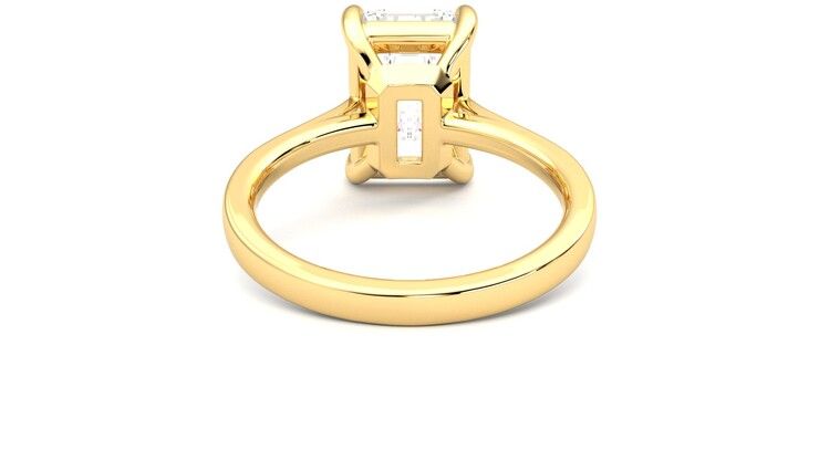 Taylor & Hart Hope Emerald Engagement Ring 360 degree image 15