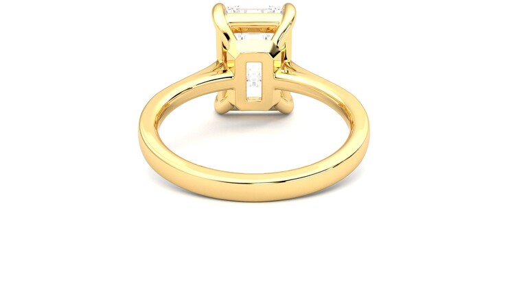 Taylor & Hart Hope Emerald Engagement Ring 360 degree image 15