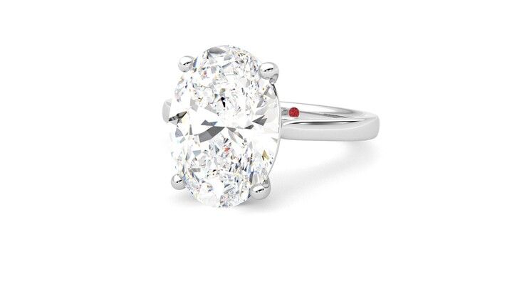 Taylor & Hart Hope Oval Engagement Ring 360 degree image 26