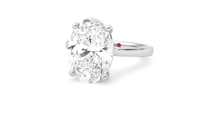 Taylor & Hart Hope Oval Engagement Ring 360 degree image 26