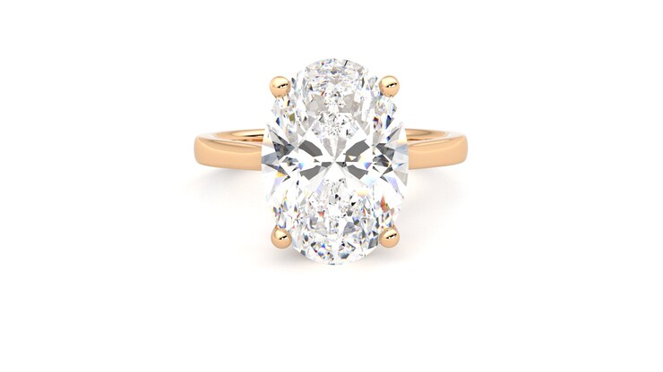 Taylor & Hart Hope Oval Engagement Ring 360 degree image 1
