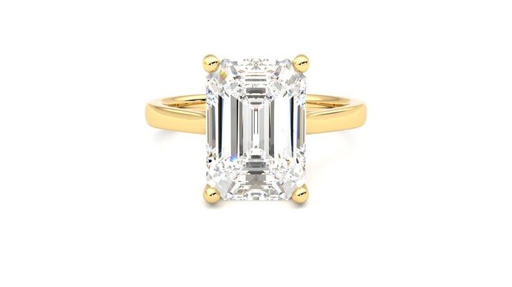 Taylor & Hart Hope Emerald Engagement Ring 360 degree image 0
