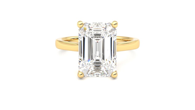 Taylor & Hart Hope Emerald Engagement Ring 360 degree image 0