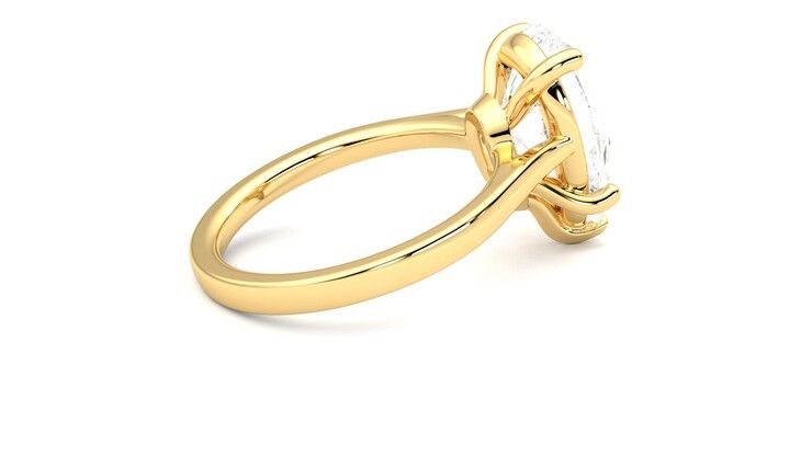 Taylor & Hart Hope Pear Engagement Ring 360 degree image 11