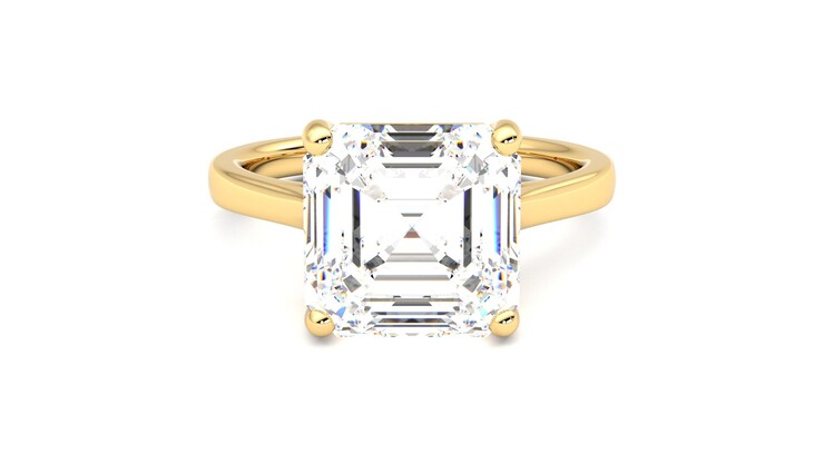 Taylor & Hart Hope Asscher Engagement Ring 360 degree image 0