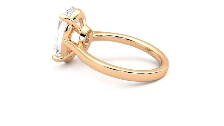 Taylor & Hart Hope Oval Engagement Ring 360 degree image 19