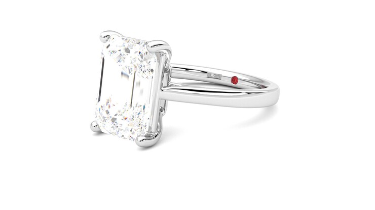 Taylor & Hart Hope Emerald Engagement Ring 360 degree image 24
