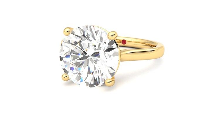 Taylor & Hart Hope Round Engagement Ring 360 degree image 26