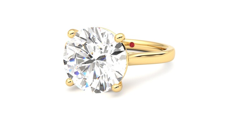 Taylor & Hart Hope Round Engagement Ring 360 degree image 26
